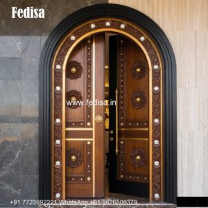 Handcrafted Wooden Door Aluminum Door Design No-4122