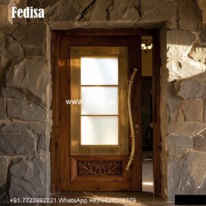 Villa Entrance Door Teak Wood Door Design No-4134