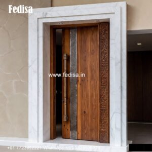 Front Entrance Classic Door Wooden Main Double Door Designs Indian Style No-4173