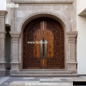 Decorative Wooden Doors Mandir Door Design No-4184