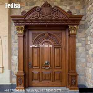 Arch Top Wooden Door Main Double Door Design No-4187