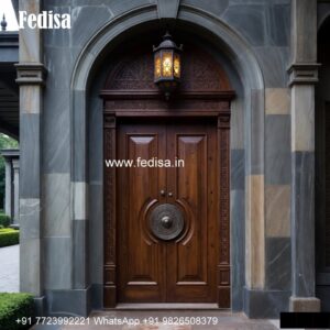 Solid Wood Classic Door Wooden Jali Double Door Design No-4282