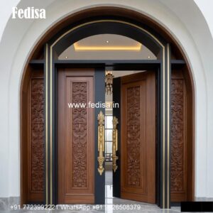 Front Entrance Classic Door Wood Carving Designs For Main Door No-4296