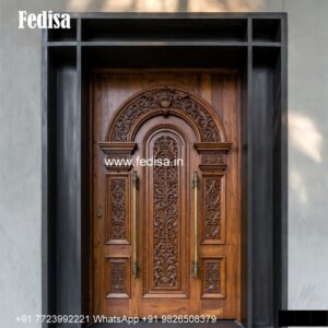 Elegant Double Door Classic Entry Design Lakdi Ki Chokhat Design No-4305