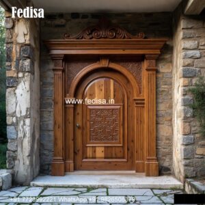 Arch Top Wooden Door Security Door Design No-4310