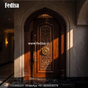 Glass Panel Classic Door Main Door Design Iron No-4312