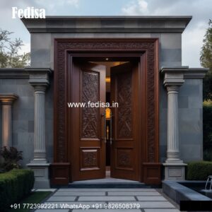 Solid Wood Classic Door Door Carving Design No-4323