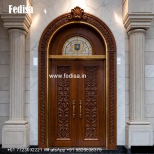 Elegant Double Door Classic Entry Design Living Room Door Design No-4346