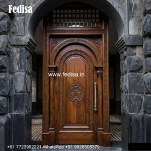 Engraved Wooden Door New Double Door Design 2026 No-4352