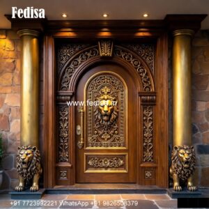 Glass Panel Classic Door Entrance Door Design For Home No-4353