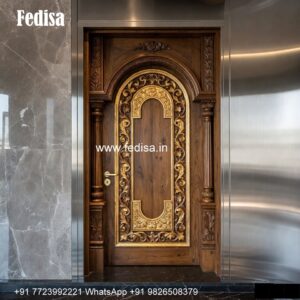 Luxury Classic Doors Main Door Side Glass Design No-4363