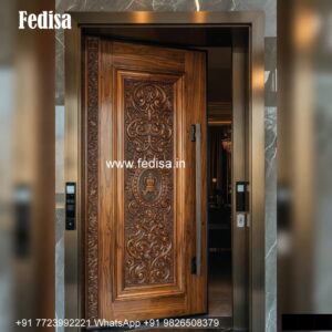 Elegant Double Door Classic Entry Design Lohe Ke Darwaje Ki Design No-4387