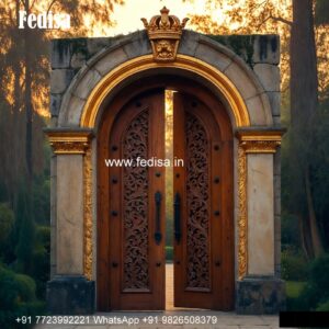 Glass Panel Classic Door Flat Door Design No-4394
