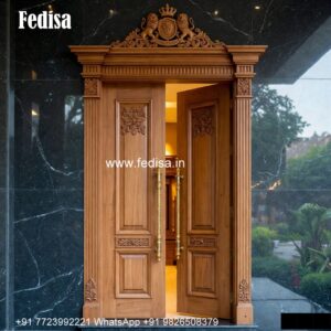 Villa Entrance Door Main Door Cnc Cutting Design No-4421
