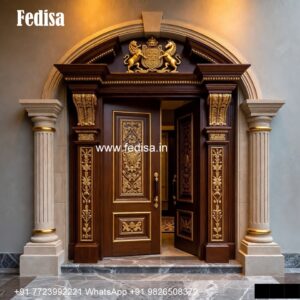 Double Door Classic Style Antique Door Design No-4432
