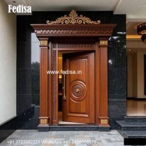 Glass Panel Classic Door Wpc Door Design No-4435