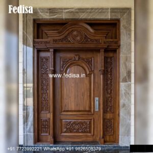 Front Entrance Classic Door Half Glass Door Design No-4460