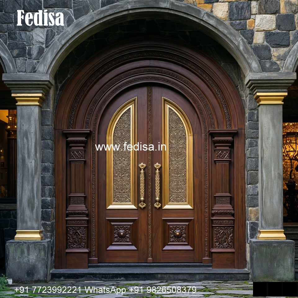 Front Entrance Classic Door House Door Design Wood No-4583