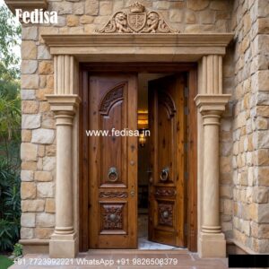 Traditional Carved Wooden Front Door Ideas Door Design Color No-4589
