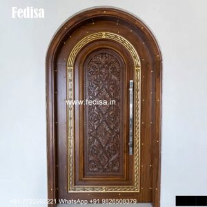 Handcrafted Wooden Door Iron Double Door Design For House No-4614