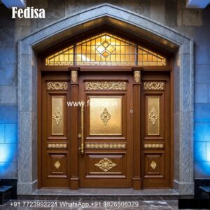 Front Entrance Classic Door Wood Carving Designs For Door Frames No-4624