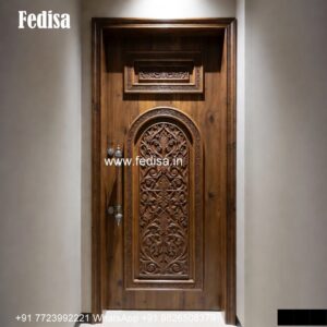 Elegant Double Door Classic Entry Design House Front Entrance Design No-4715