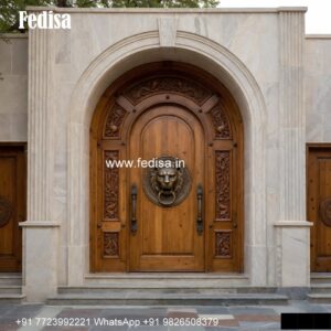 Engraved Wooden Door Box Door Design No-4721