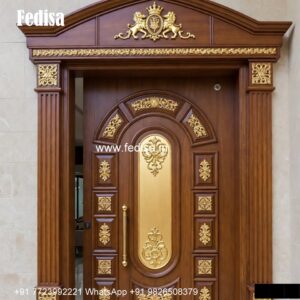 Antique Door Style Wood Carving Designs For Pooja Room No-4728