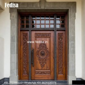 Rustic Classic Door Door Mirror Glass Design No-4742