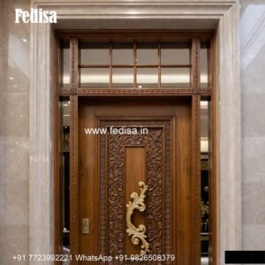 Engraved Wooden Door Stainless Door Design No-4803