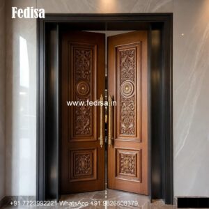 Teak Wood Door Design Plywood Double Door Design No-4816