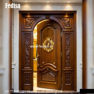 Elegant Double Door Classic Entry Design Main Door Mesh Designs No-4838