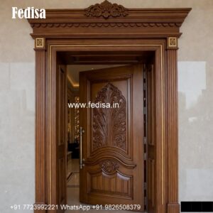 Arch Top Wooden Door Front Door And Window Design No-4843