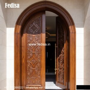 Engraved Wooden Door Aluminum Double Doors Designs No-4844