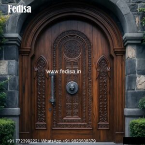 Solid Wood Classic Door Latest Safety Door Design No-4856
