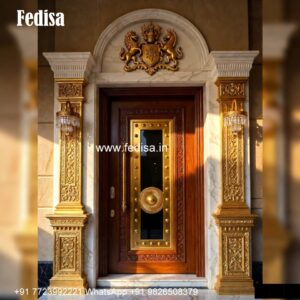 Main Door Classic Design Aluminum Door Design With Glass No-4869