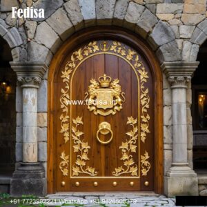 Elegant Double Door Classic Entry Design Flush Door Laminate Design No-4879