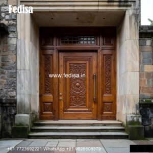 Solid Wood Classic Door Geometric Door Design No-5143