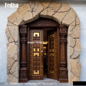 Carved Wooden Doors Wooden Jali Gate Design No-5146