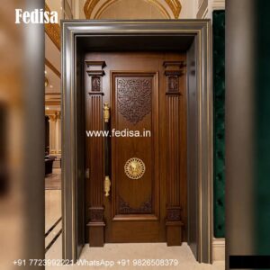 Italian Style Wooden Doors Main Door Safety Grill Design No-5155