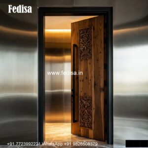Villa Entrance Door Main Gate Design Wooden Double Door No-5159