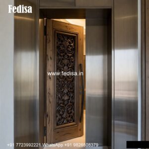 Glass Panel Classic Door Pooja Room Entrance Design No-5173