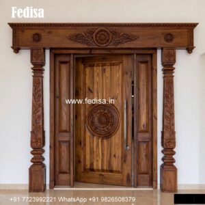 Elegant Double Door Classic Entry Design Ghar Ke Darwaje Ki Design No-5207