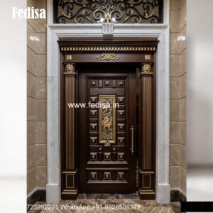 Hardwood Traditional Doors Wooden Round Single Door Design No-5230