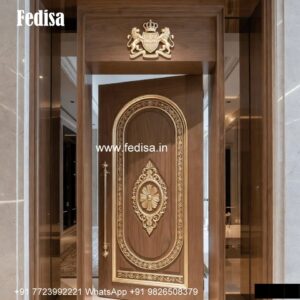 Italian Style Wooden Doors Main Door Ventilation Grill Design No-5237