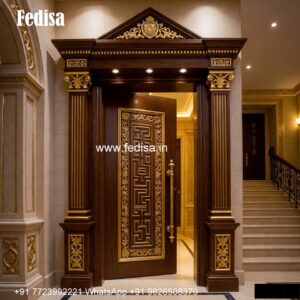Home Entry Wooden Door Room Door Gate Design No-5240