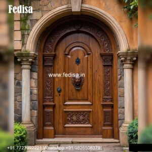 Traditional Carved Wooden Front Door Ideas Waterproof Door Design No-5245