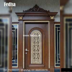 Decorative Wooden Doors Door Handle Design Antique No-5250