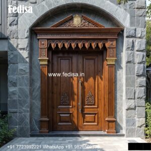 Teak Wood Door Design Main Door Side Border Design No-5267