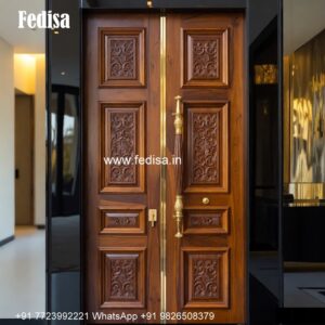 Engraved Wooden Door Front Door Roof Design No-5295